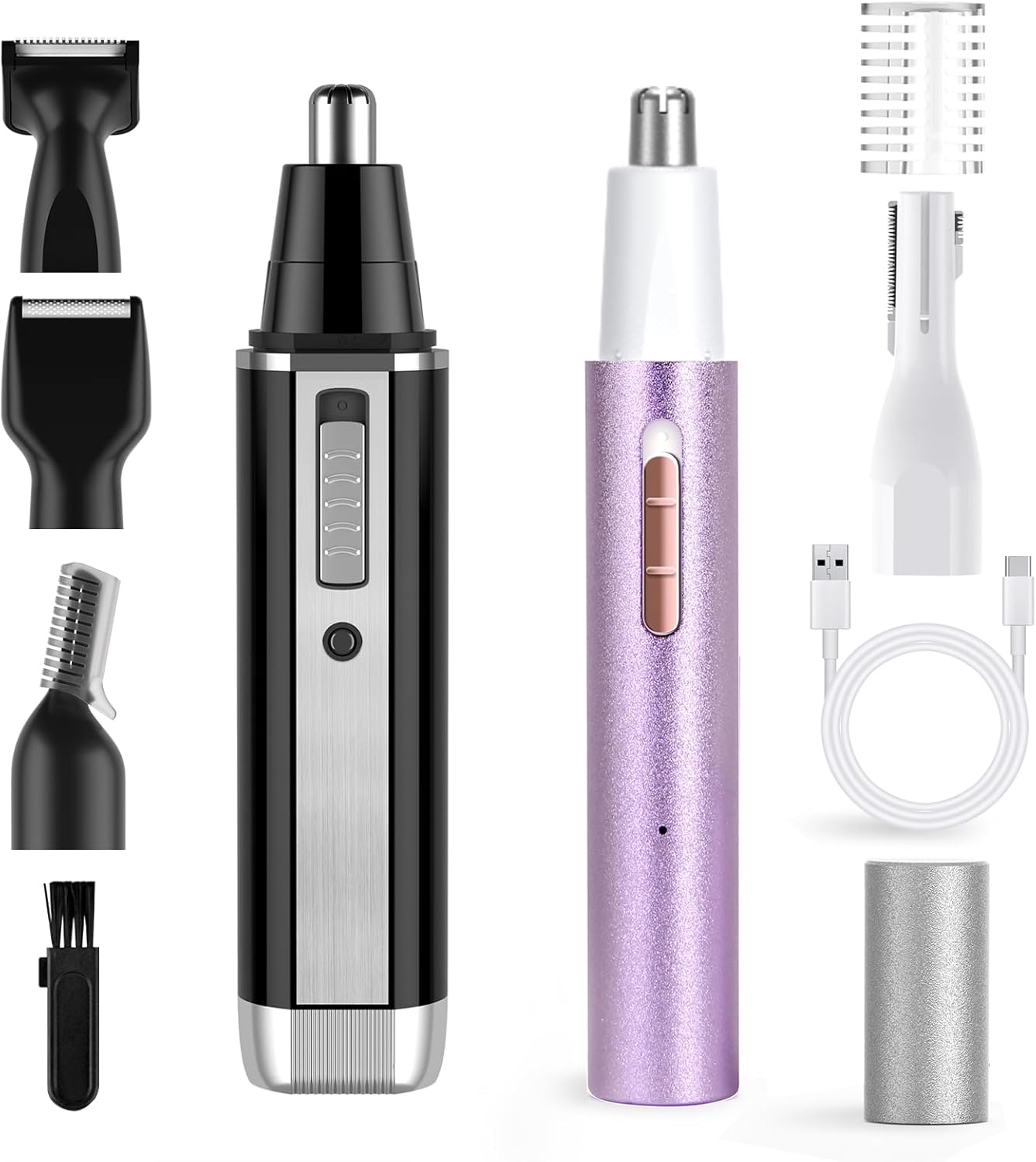 Ginity 2024 Painless USB Rechargeable Ear and Nose Hair Trimmer for Men Women