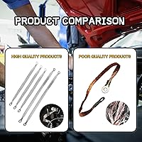 Vista 5 de 5 correas universales de tierra automotriz, 2 piezas de 13 pulgadas x 1/2 pulgadas y 3 cables de tierra de cobre de 10 pulgadas x 1/2 pulgadas