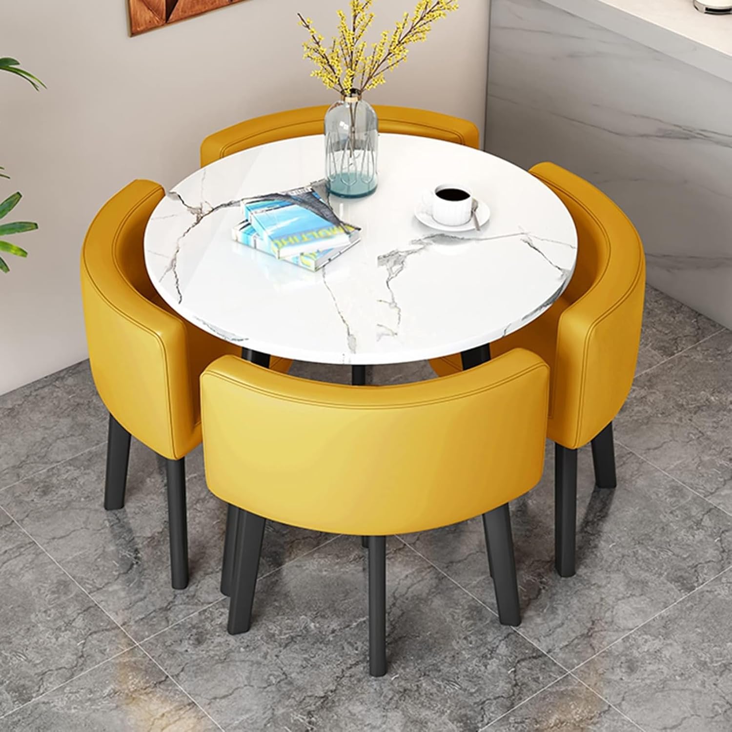 Round Dining Table and Chairs Set,Office Reception Kuwait Ubuy