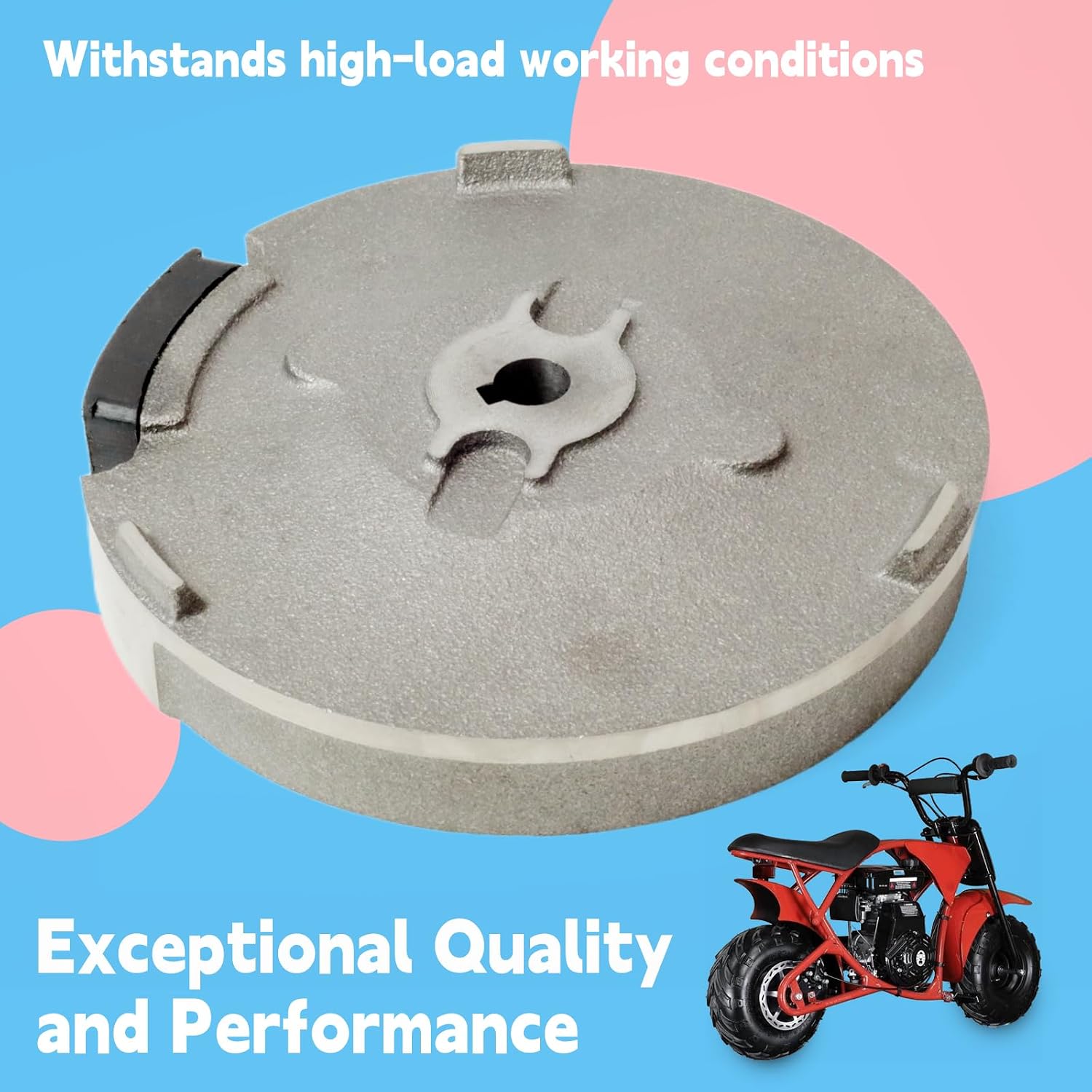 Flywheel Replacement for Predator 79cc 99cc for Coleman 98cc 100cc 3HP CC100X Go Kart Mini Bike Scooter for Powermate 9" 3.5 FT-LBS Edger for Champion 1500W 1800W Non-Inverter Generator
