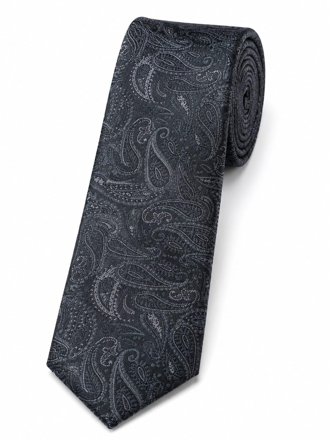 Men's Premium Paisley Tie Gift Set with Pocket Square, Cufflinks & Lapel Flower Pin | Luxury Formal Necktie Set for Wedding, Business, Party, Office & Gift for Men-image-11
