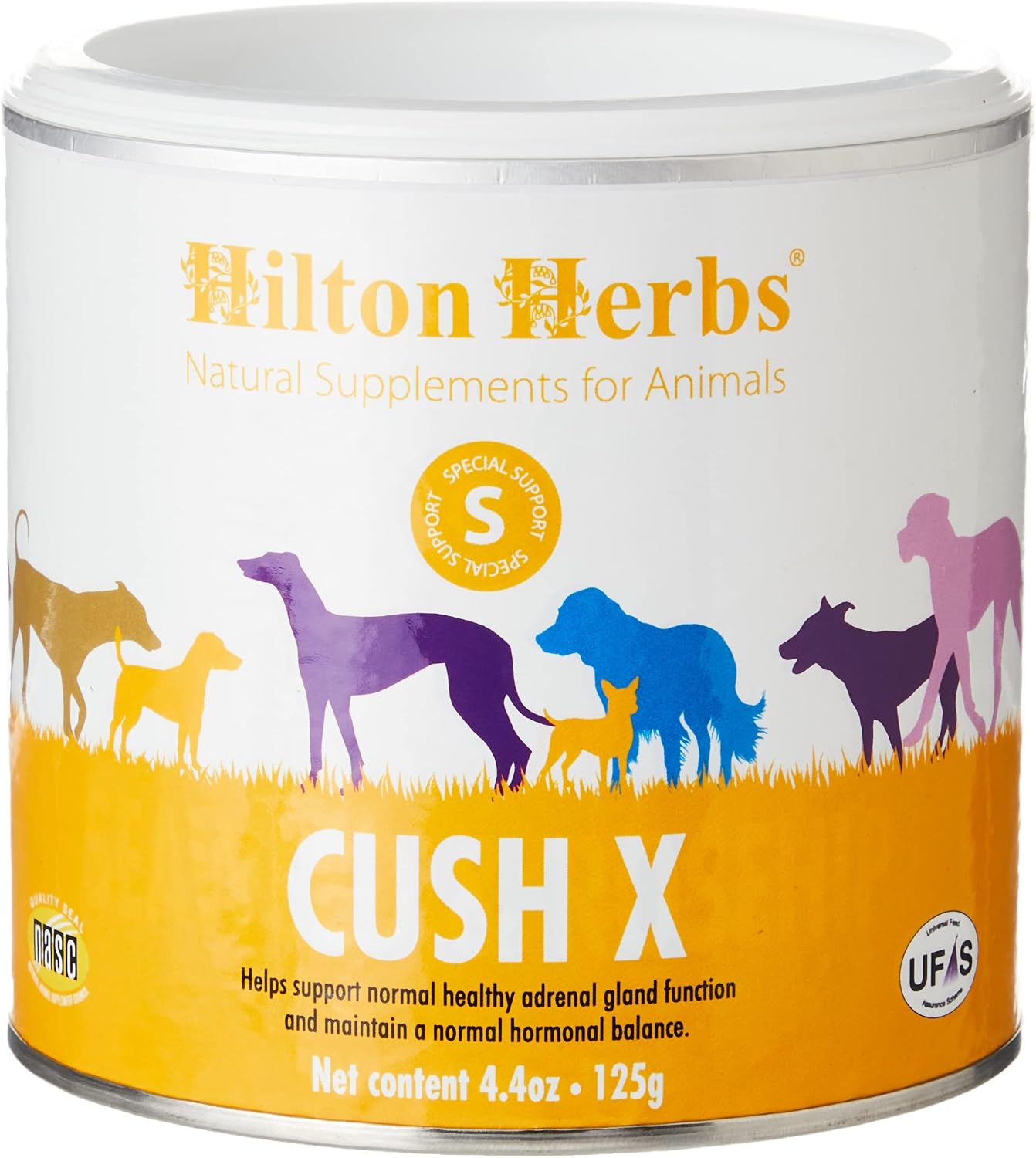 Hilton Herbs Canine Adrenal Gland Support Supplement for Dogs, 4.4 oz Tub