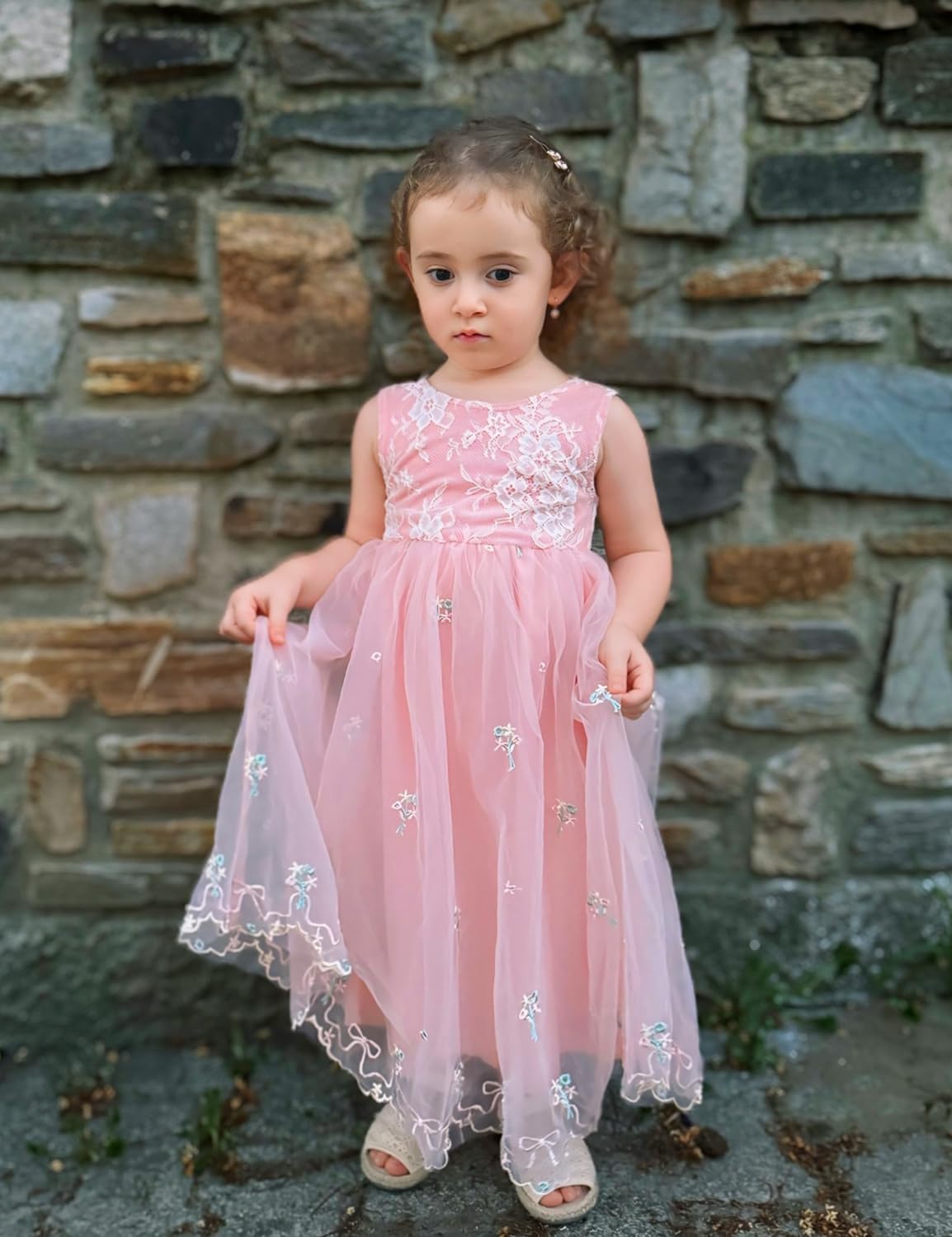 AGQT Baby Girls Tulle Tutu Dress Sleeveless Party Dress Size 6M-5T - Image 2