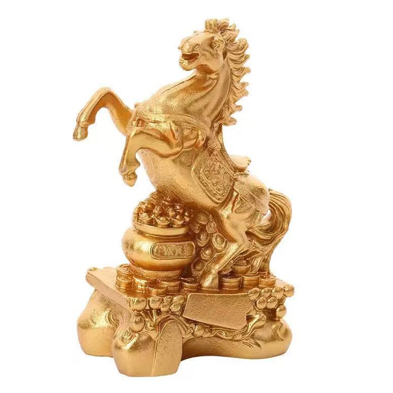 Feng Shui Chinese Year 2026 Zodiac Horse Statue Zodiac Blessing Souvenir Standing Horse Sculpture for Success Strength and Prosperity