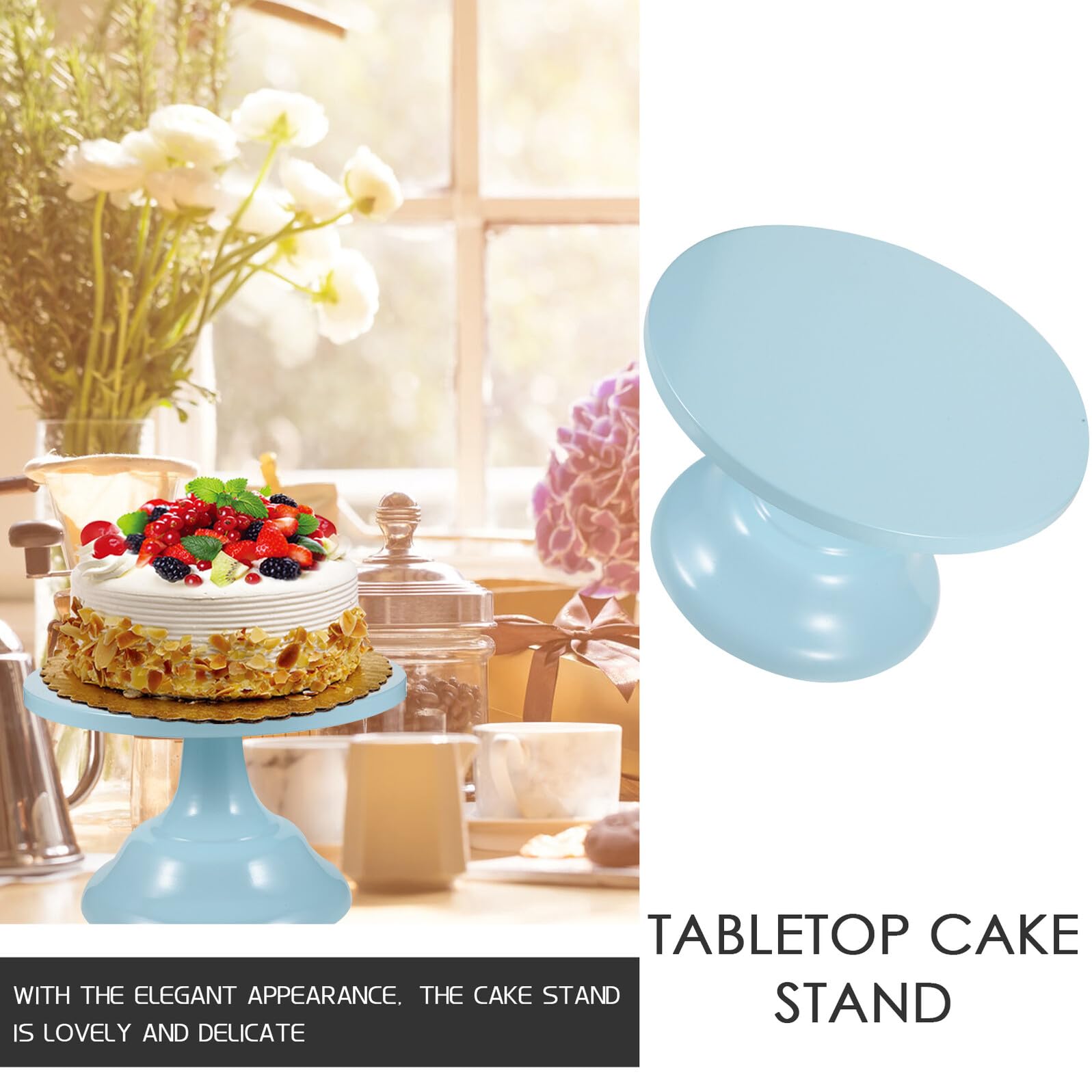 Alzata Per Torta Da Tavolo Azzurro Supporto Per Dessert Per Matrimoni Compleanni E Uso Domestico Espositore Portatorte Elegante E Riutilizzabile