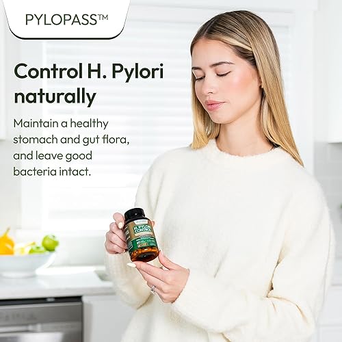 Miniatura 4 de H Pylori Control - con Pylopass - Lactobacillus Reuteri DSM 17648-60 Cápsulas - 200 mil millones de UFCg - Apoya la eliminación de bacterias malas