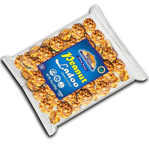 Miniatura 9 de Rani Peanut Ladoo (caramelo frágil de maní redondo) 14 onzas (14.11 oz)  Todo natural  Vegano  Sin colores  Apto para gluten  Kosher  Origen indio