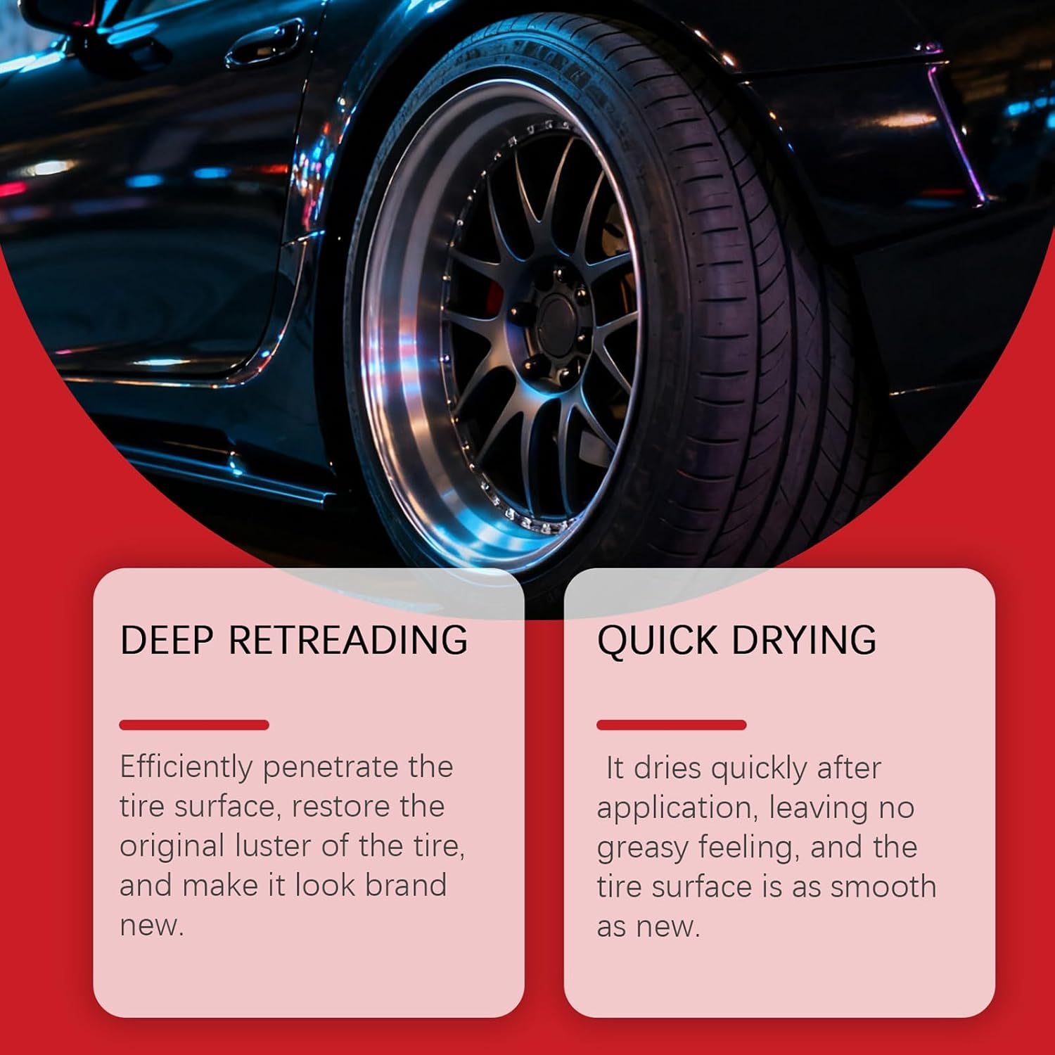 Car Tire Shine | 50g Wheel Care Paste,Tire Coating Cream | for Car Vehicle Automotive SUV Sedan Truck Garage Workshop Outdoor