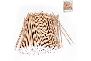 Extra Long Cotton Swabs, Pack of 200 Long Wooden Sticks