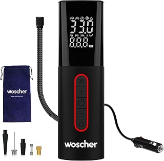 Woscher Tallboy Wired Digital Tyre Inflator for Car & Bike | 150 PSI Air Compressor | Auto Shut-Off | Digital Display | LE... Price In India
