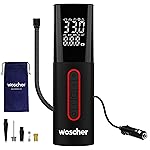 Woscher 501 Digital Tyre Inflator for Car & Bike | 150 PSI | Auto Shut-Off | Digital Display | LED Light | DC 12V Portable Air Pump