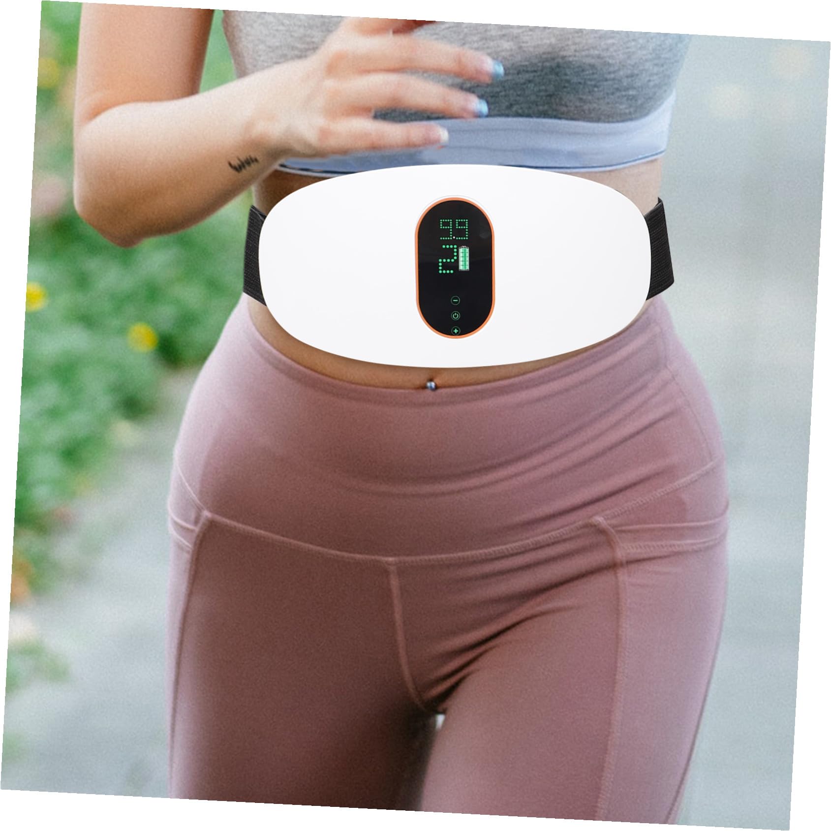 Milisten Elektrischer Bauch Massagegerät mit Vibrationsfunktion und Abs Material Sicher für Haut Bauchgurt für Massage und Fitnessübungen im Haushalt