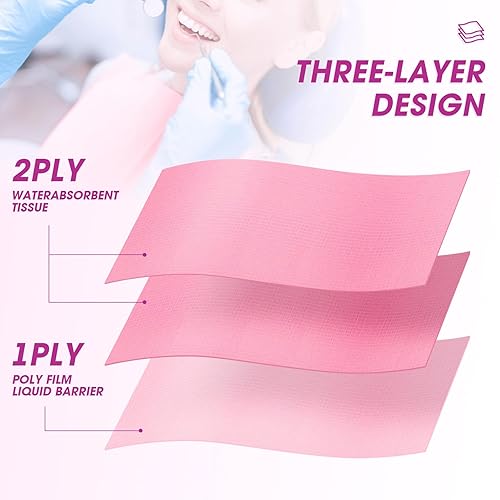 Miniatura 4 de BUCICE 50 toallas de mesa desechables para arte de uñas, 3 capas, impermeables, paños de regazo de 13 x 18 pulgadas, baberos dentales, baberos de