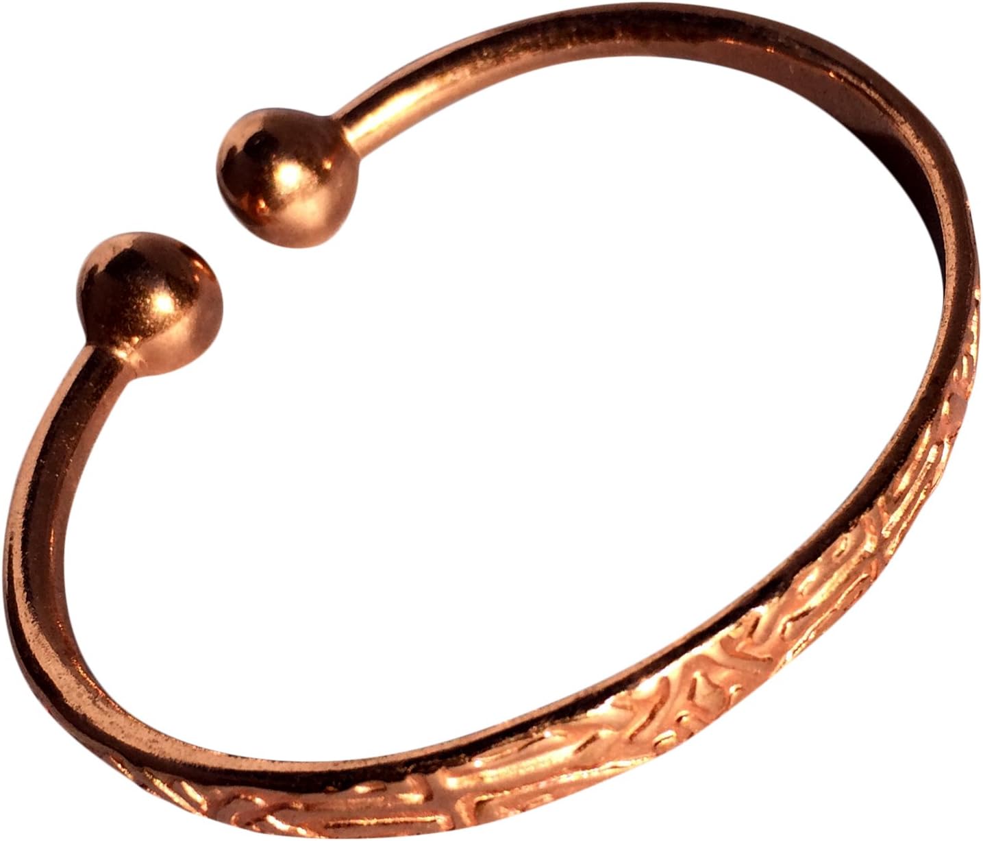 Magnetic Aztec Pattern Solid Copper Bracelet - 2 Wrist Sizes - CCB-MB3 (Medium - 172mm (6 3/4") to 195mm (7 3/4"))