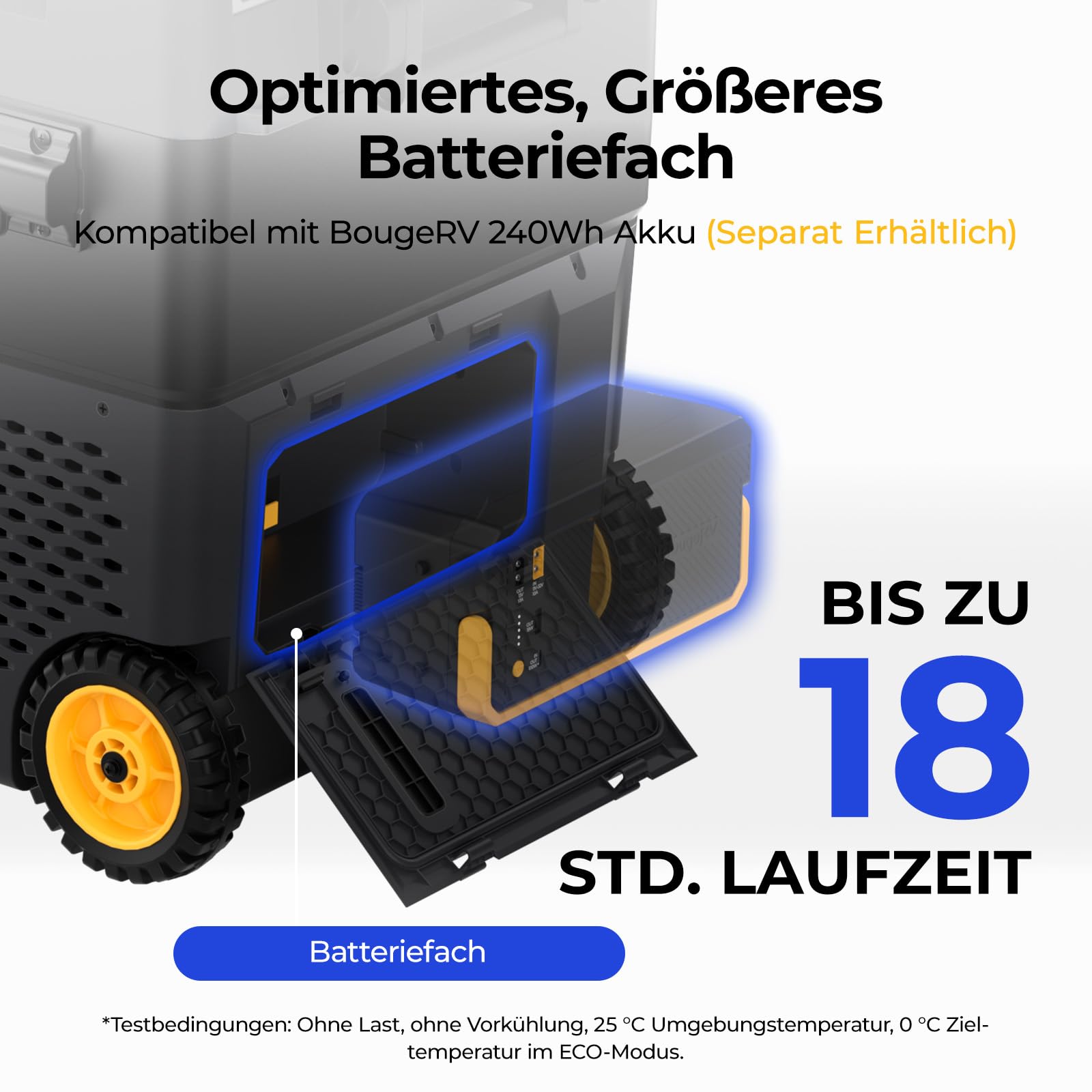BougeRV CRD2 V2.0 Kompressor Kühlbox 49L mit Gefrierfach Doppeltür Dualzonen Kühlbox Auto mit Rollen & Griff 12V/24V 230V Camping Kühlschrank Elektrische mit APP Steuerung, IPX4, -20℃~20℃ (2026 Neu)
