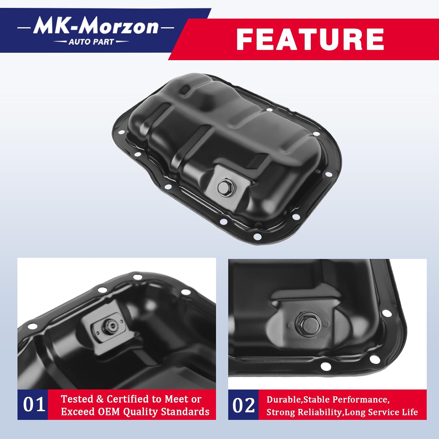 264-324 Lower Engine Oil Pan Sump Kit with Drain Plug Gasket Compatible with Lexus CT200h Toyota Corolla Matrix Prius Replaces# 12102-37010