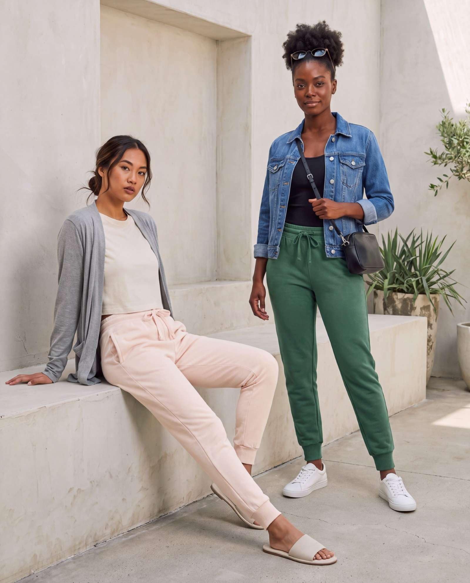 Real Essentials Damen Ladies Fleece Joggers Trainingshose