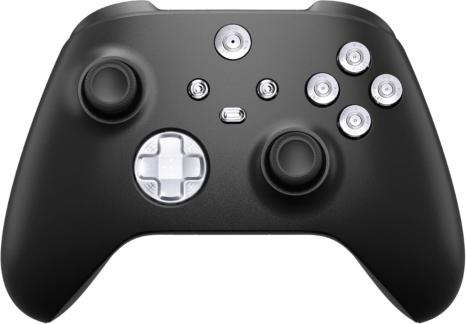 eXtremeRate Metal Silver Buttons for Xbox Core Wireless Controller, 9 in 1 Custom Accessories Aluminum Alloy Dpad ABXY Start Back Share Home Keys Replacement Parts for Xbox Series X & S Controller