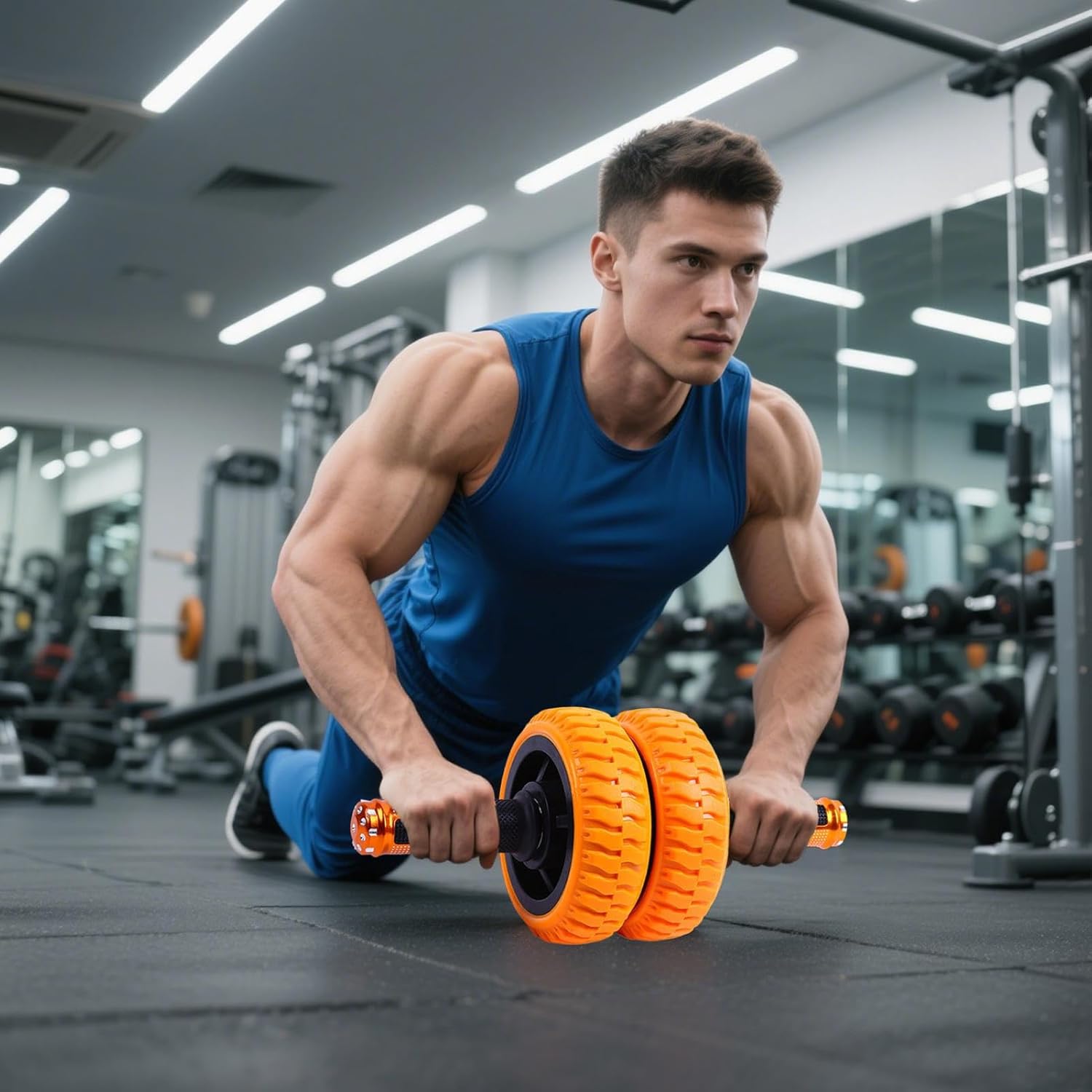 Ab Roller Wheel - 6-Inch Core Strength Training Exercise Wheel for Men, Women, and Beginners, Portable Fitness Equipment for Indoor and Outdoor Workouts, Home or Gym Abdominal Exercise