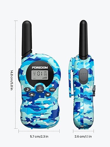 Miniatura 9 de FOREDOM Walkie Talkies para niños, Walkie Talkies de largo alcance para niños y niñas de 3 a 12 años, juguetes geniales del ejército, paquete de 2,