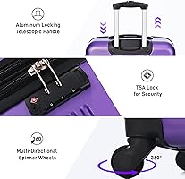 Amazon.com | Merax Luggage Sets of 3 Piece Carry on Suitcase