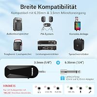 Set căști cu microfon wireless TONOR UHF reîncărcabil, 20 de canale, rază de acțiune 20 m, pentru antrenamente, cursuri și ghidaj turistic 2