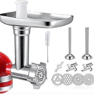 Accessorio per tritacarne KitchenAid, 12 pezzi, interamente in metallo, accessorio per robot da cucina