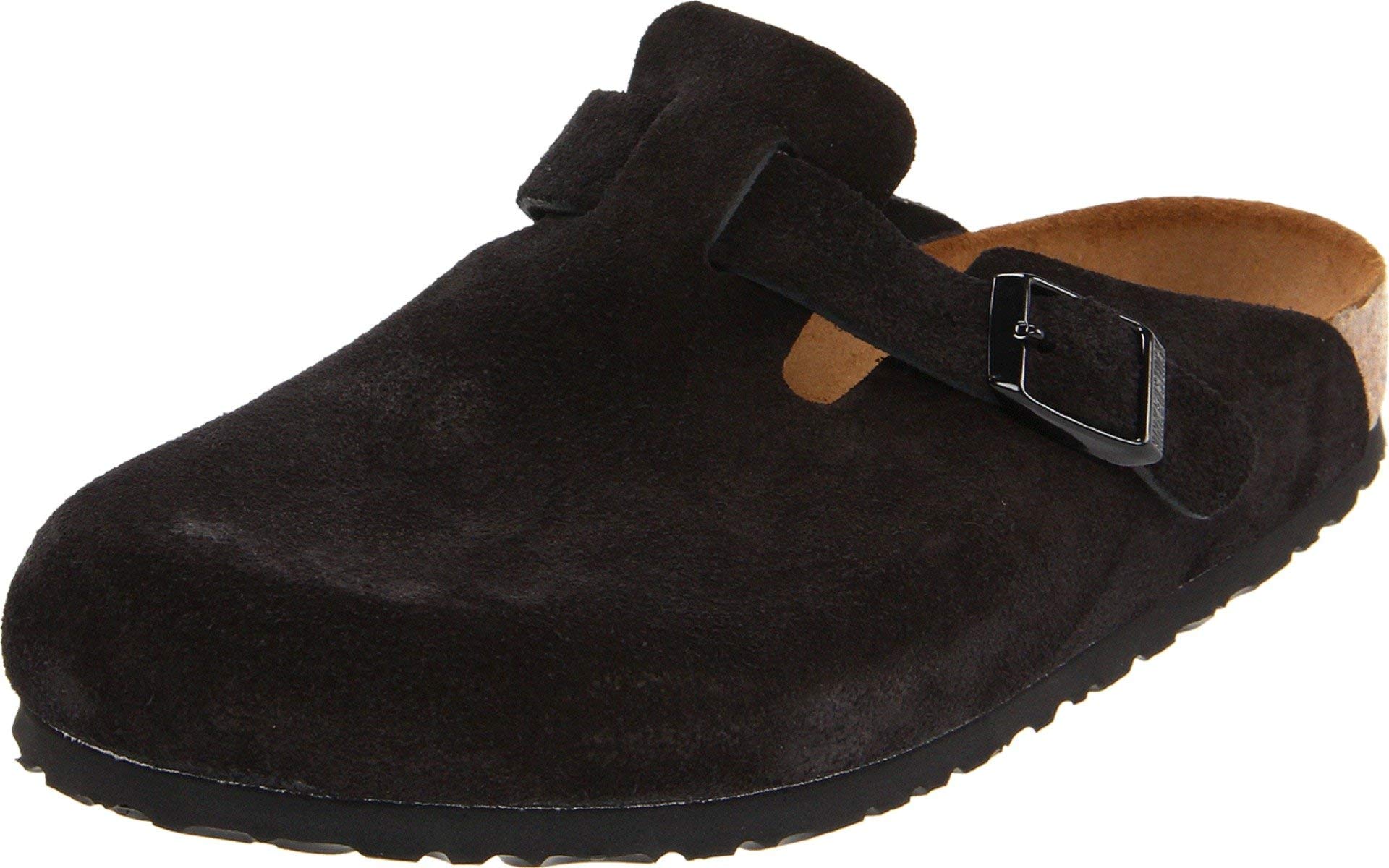 Birkenstock Birkenstock Boston Clog Soft Footbed - Suede (Unisex) Black Suede EU 42 (US Men's 9-9.5, Women's 11-11.5) Regular