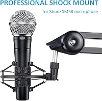 Vista 2 de SUNMON SM58 Microphone Shock Mount Holder for Reduces Vibration and Noise, Suitable for Shure SM58-LC, SM58-CN Cardioid Dynamic Vocal Mic