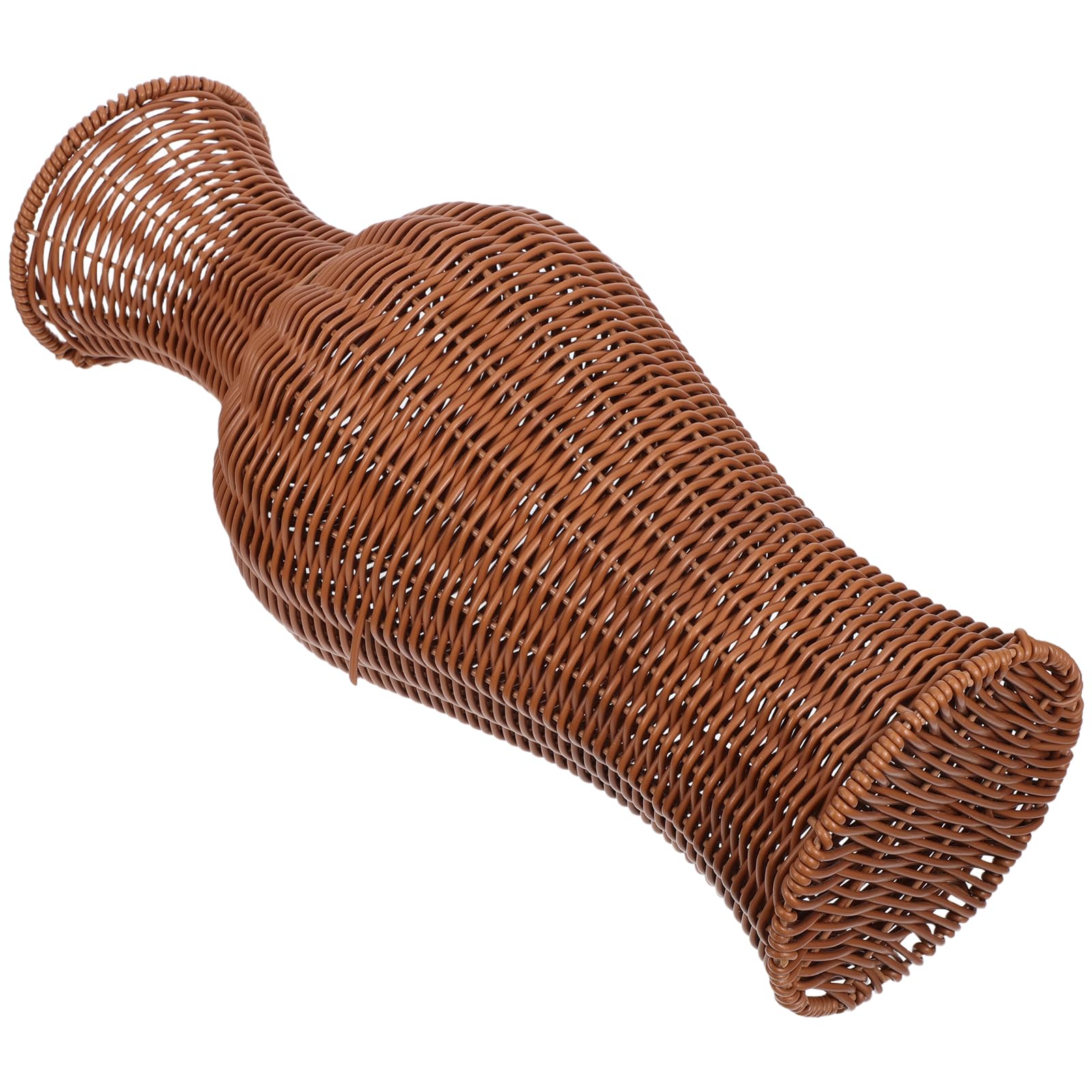 Vase de sol tressé incassable en plastique pour fleurs séchées sans entretien