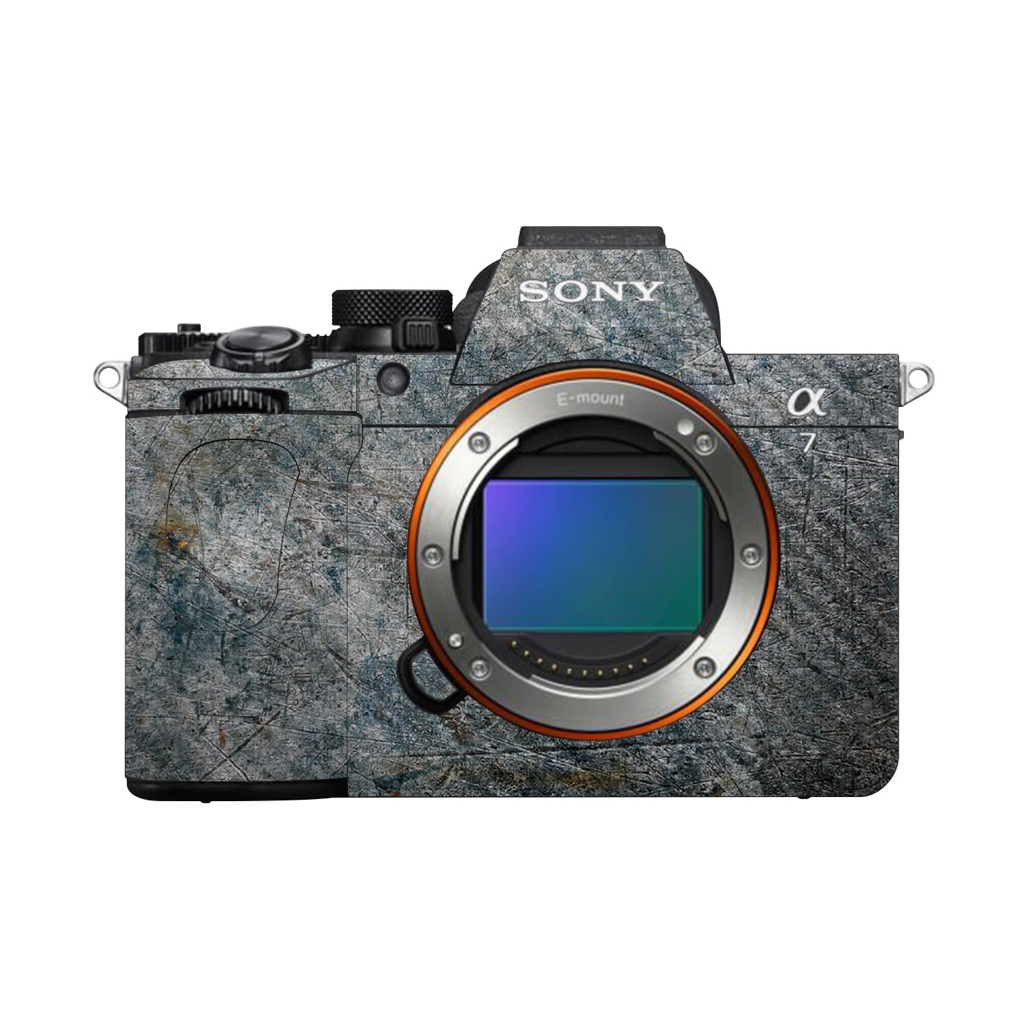 Carbon Fiber Camera Skin Compatible with Sony Alpha A7 Mark V (2025) - Shadow Concrete - Premium 3M Vinyl Protective Wrap Decal Cover - Easy to Apply | Crafted in the USA by MightySkins