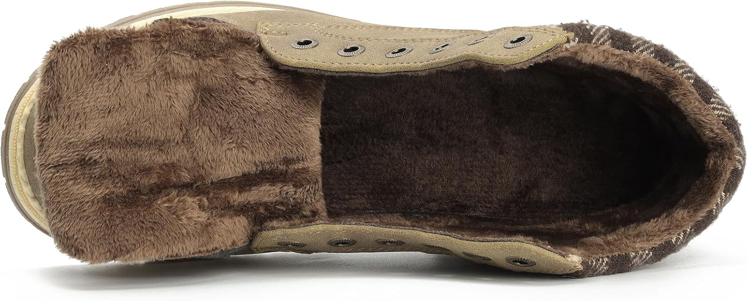 ANJOUFEMME Womens Hiking Snow Winter Boots - Outdoor Waterproof Lightweight Ankle Boots for Women Work Backpacking Boots FNW110-FNW08-BEIGE-6 - Image 6