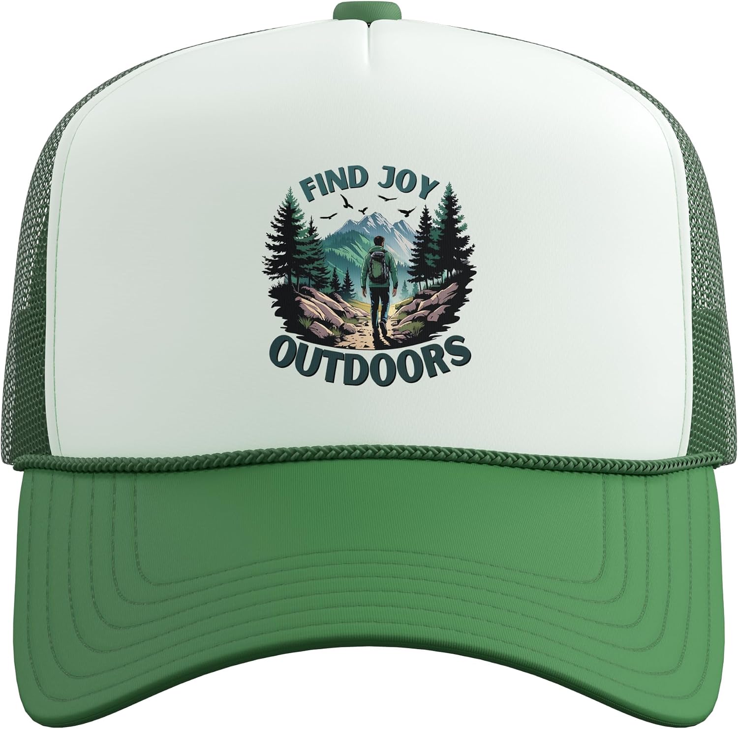 Find Joy Outdoors, Inspirational Hiking Camping Trucker Hat with Adjustable Mesh Back image 2