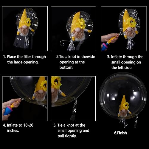 Miniatura 5 de Globos de burbujas transparentes de 30 pulgadas, 12 globos transparentes de boca ancha para rellenar bodas, cumpleaños, fiestas, Navidad, San