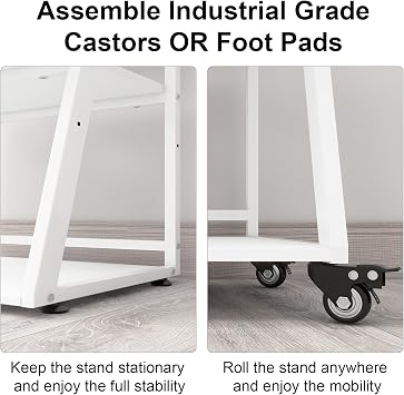 PUNCIA 60x50x75cm Printer Stand, 3 Tier Printer Table with Storage