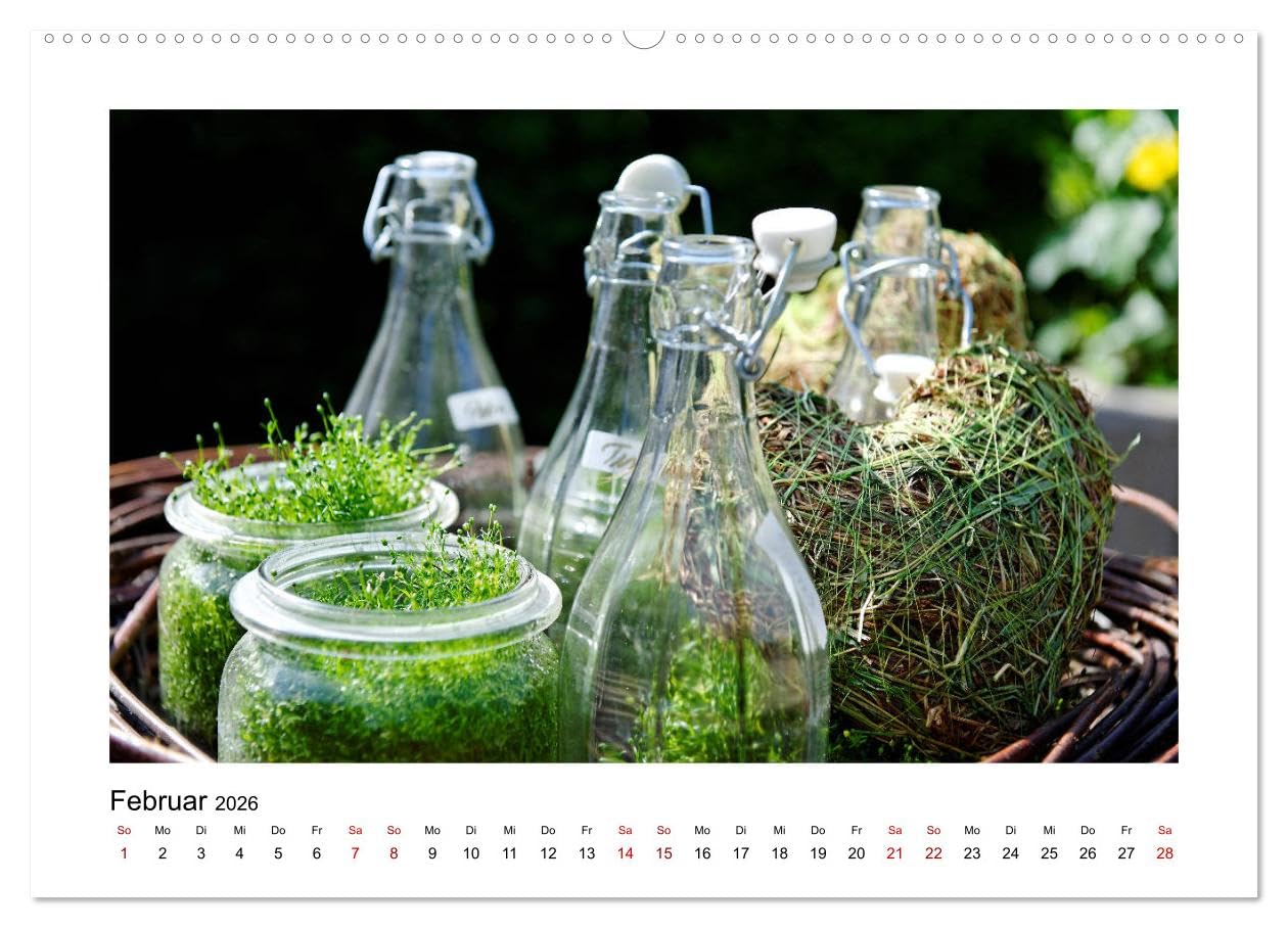 Garten-Idylle 2026 (hochwertiger Premium Wandkalender 2026 DIN A2 quer), Kunstdruck in Hochglanz: Ein farbenfroher Streifzug durch liebevoll gestaltete Gärten. (CALVENDO Natur)