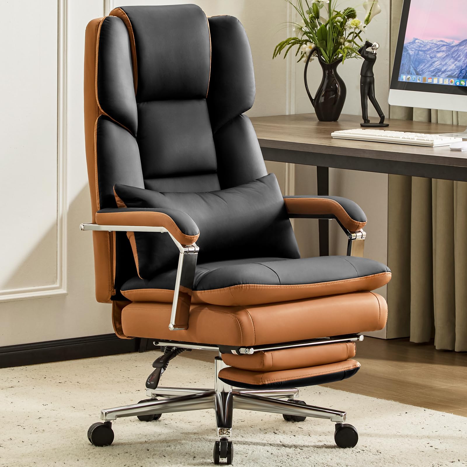 Amazon.com: Furniliving Big and Tall Office Chair 500lbs,High Back