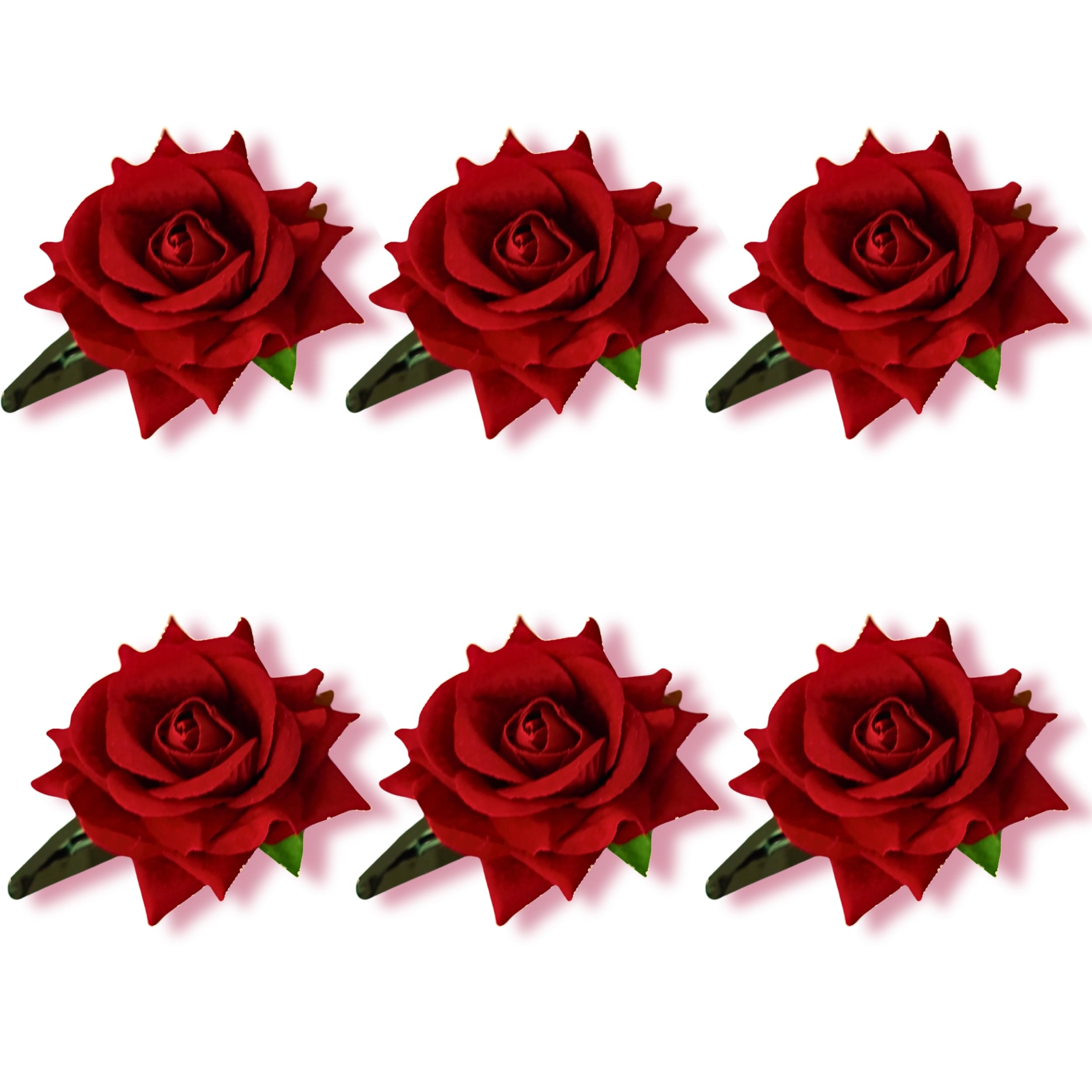 Artificial Rose Tiktok Hairpin - Pack of 6, Suitable for Indian Wedding, Stylish Women Hairstyle, Hair Accessories for Girls and Women - Pack of 6-image-43