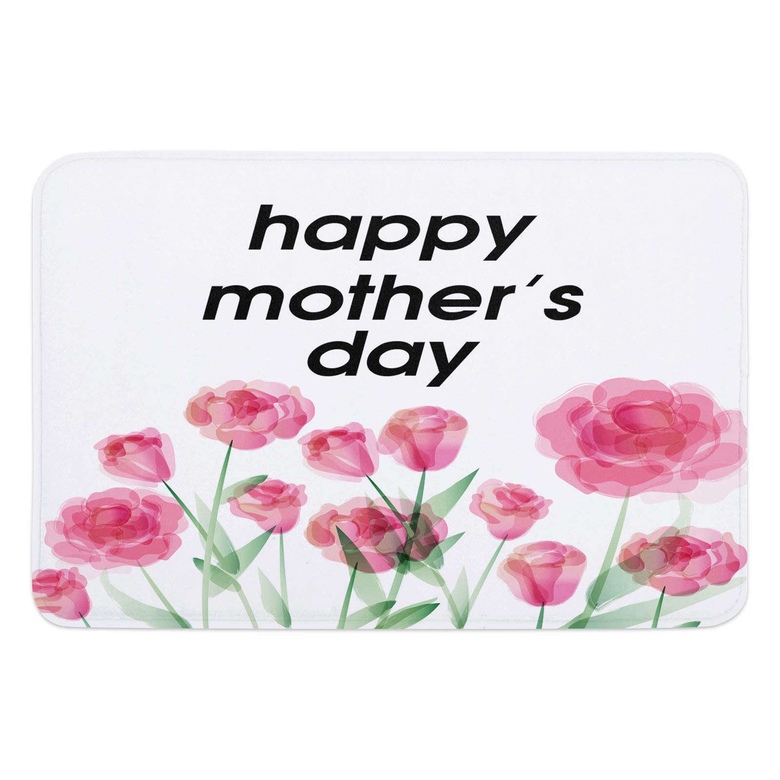 40x60cm Decorations Carpets Carnation Flower Doormat Pink Flower Doorstep Carpet Funny Door Mat Utility Area Rug For Indoor Bedroom Living Room