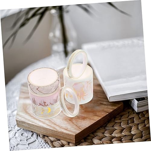 Miniatura 8 de TEHAUX 24 rollos de cinta Washi de estampado en caliente, cintas adhesivas para manualidades florales, cintas Washi de vacaciones, cinta Washi