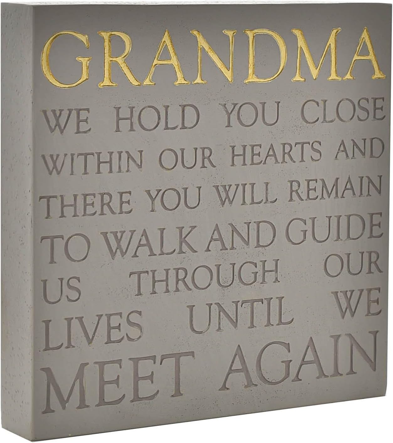 Grey Square Memorial Plaque by Thoughts of You - Grandma