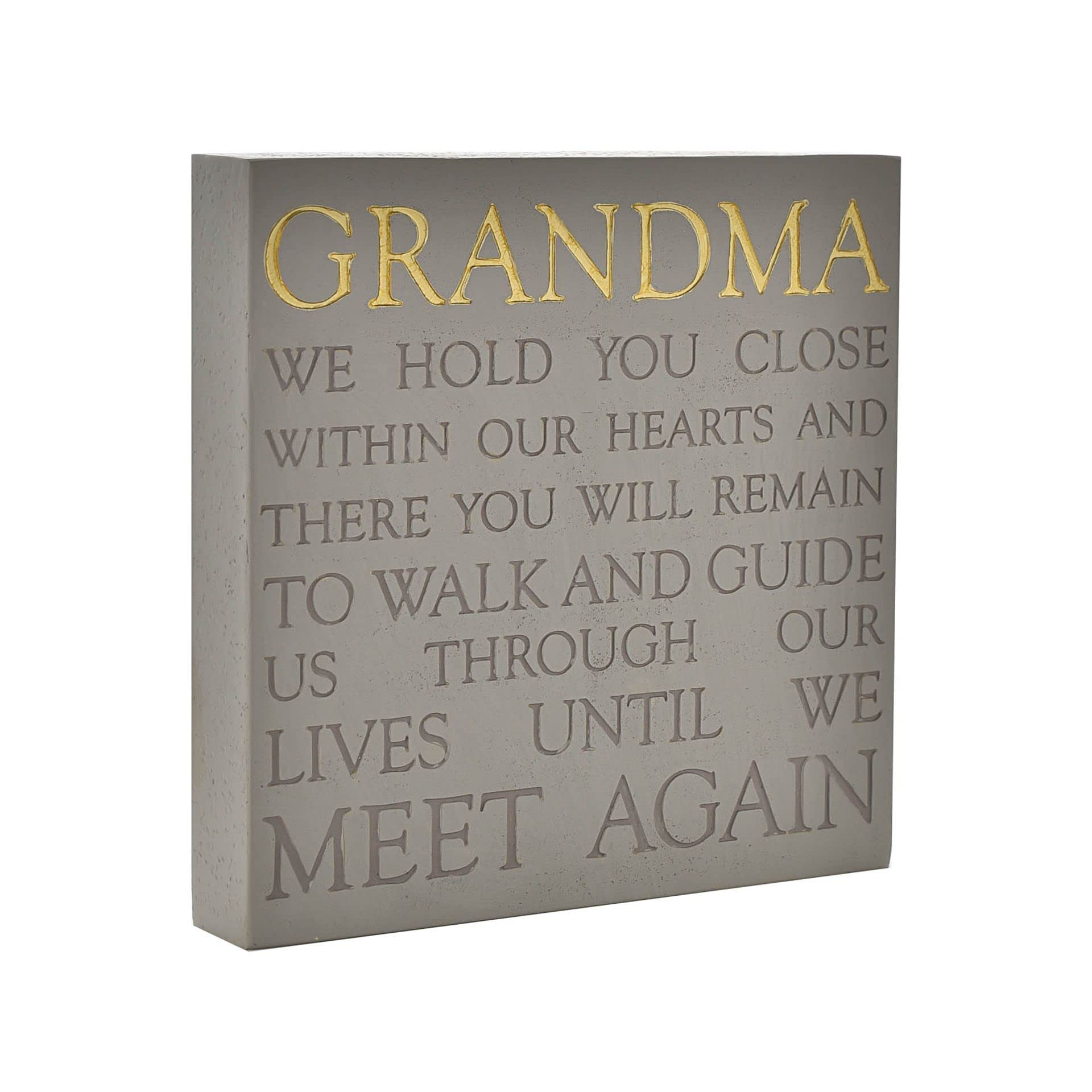 Placa conmemorativa para superar la ausencia de la abuela con recuerdos