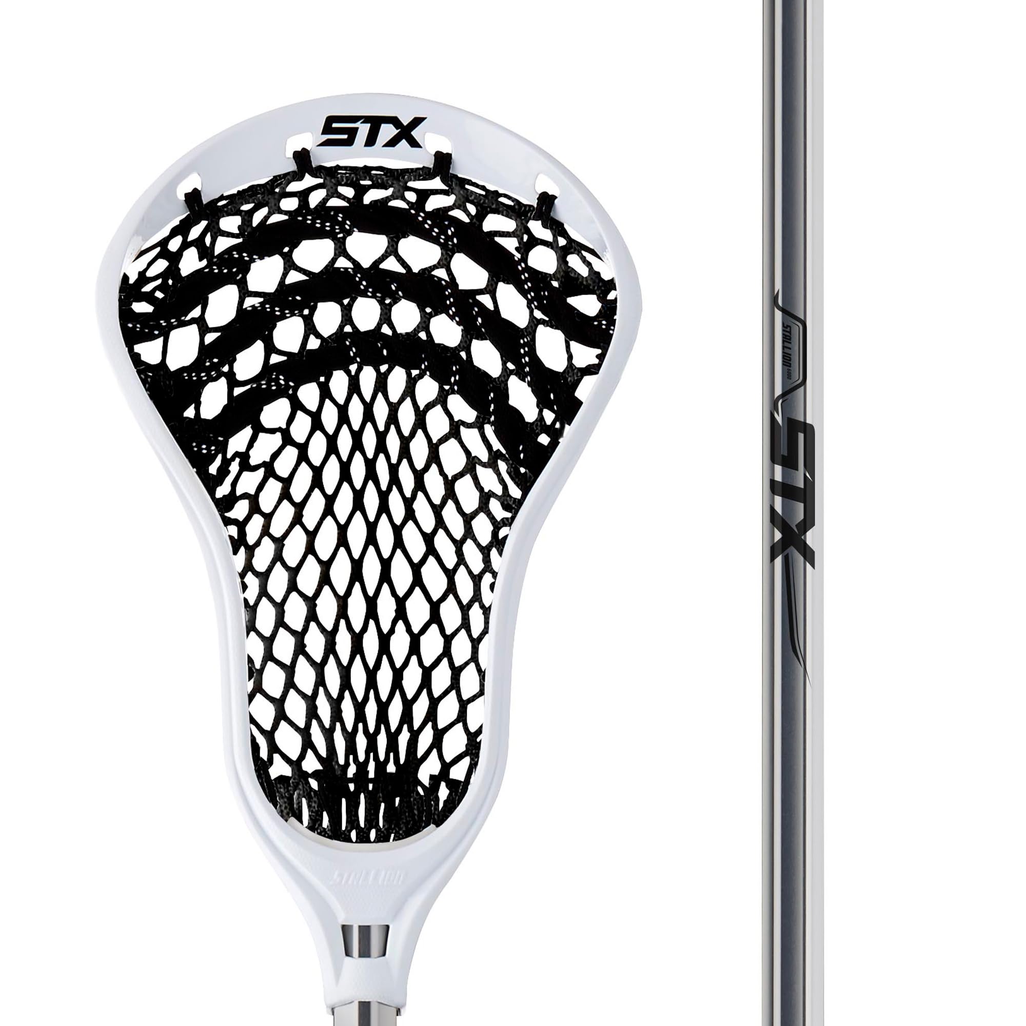 Lacrosse Stallion 50 Youth Lacrosse Complete Stick, Platinum/White, 39"