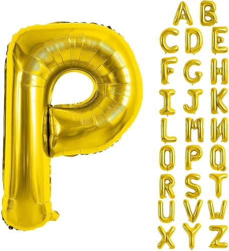 Globos de letras doradas de 40 pulgadas  Globo de letras grandes de papel de aluminio para decoración de cumpleaños, boda, aniversario, fiesta,