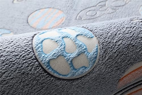 Miniatura 19 de Alfombra luminosa que brilla en la oscuridad para dormitorio, sala de estar, única, suave, lavable, moderna, alfombra de interior para dormitorio