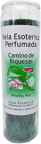INDIO Wealthy Way Candle (Camino de Riquezas) - Hechizo de magia espiritual Vela esotérica de cera de palma