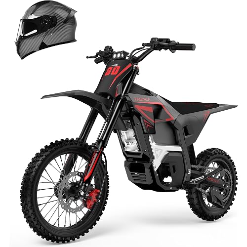 V58 Electric Dirt Bike with 5500W Peak Motor, 52Mph | 3.5s (0-30Mph) | 5 Speed Modes | IP65 Waterproof | Carbon Steel Frame | Hydraulic Damping