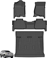 Custom Fit TPE Floor Liners & Cargo Liner for 2007-2014 Chevy Tahoe & GMC Yukon Bench - All-Weather, Non-Slip Protection