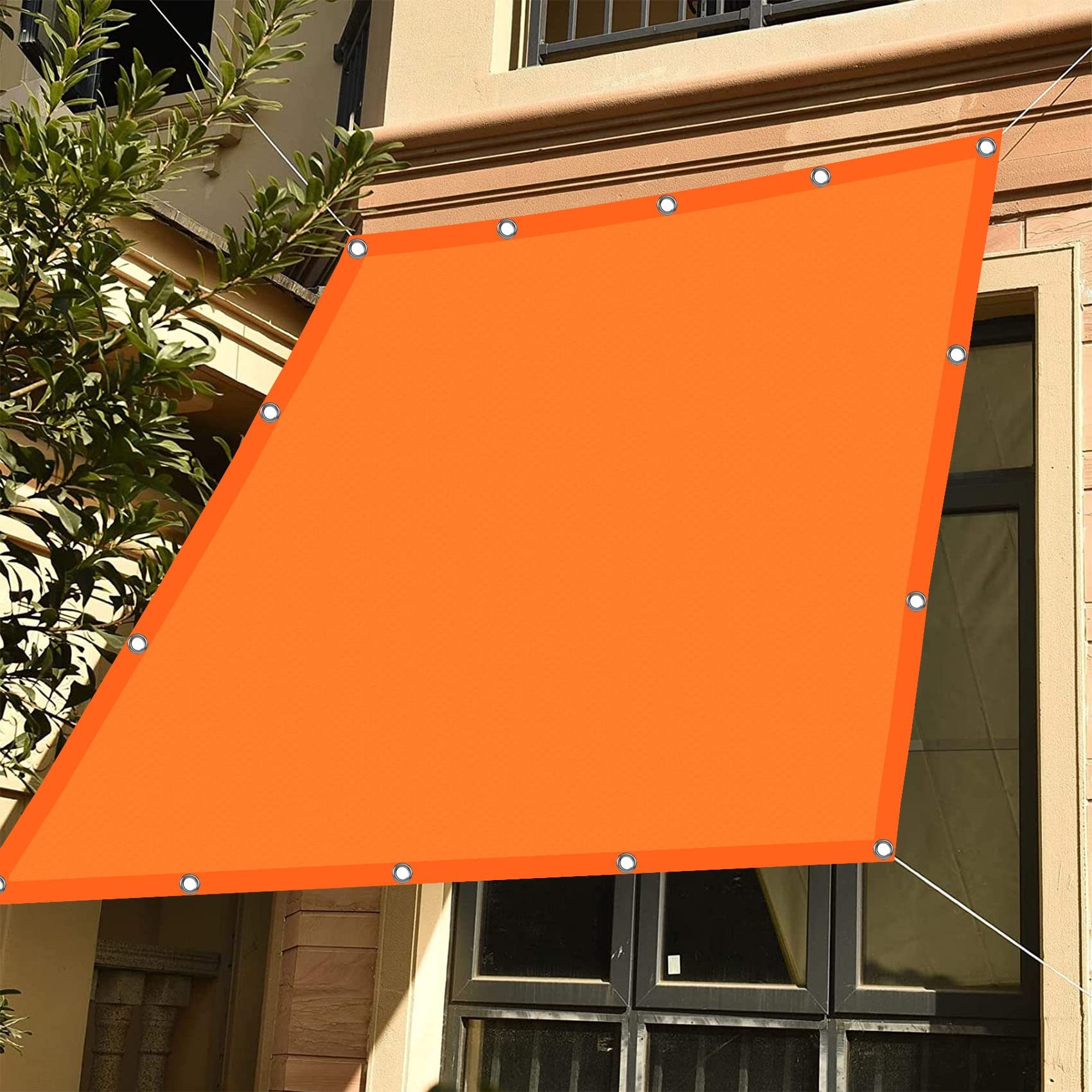 Voile d'ombrage rectangulaire 1.7x4m orange en Aluminet anti-UV pour serres