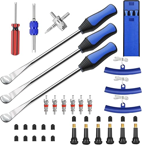 Miniatura 12 de Kit de cambiador de neumáticos de servicio pesado de 14.5", 32 piezas de herramientas de reparación de neumáticos para motocicleta para dirt 14.5